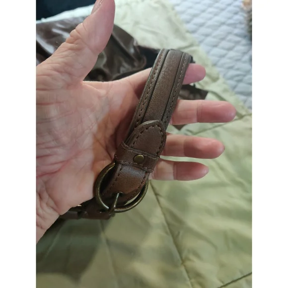 Vtg Juicy Couture Hobo Purse Brown Goatskin Leather - Picture 10 of 16